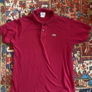 Lacoste Men's Maroon Polo Shirt